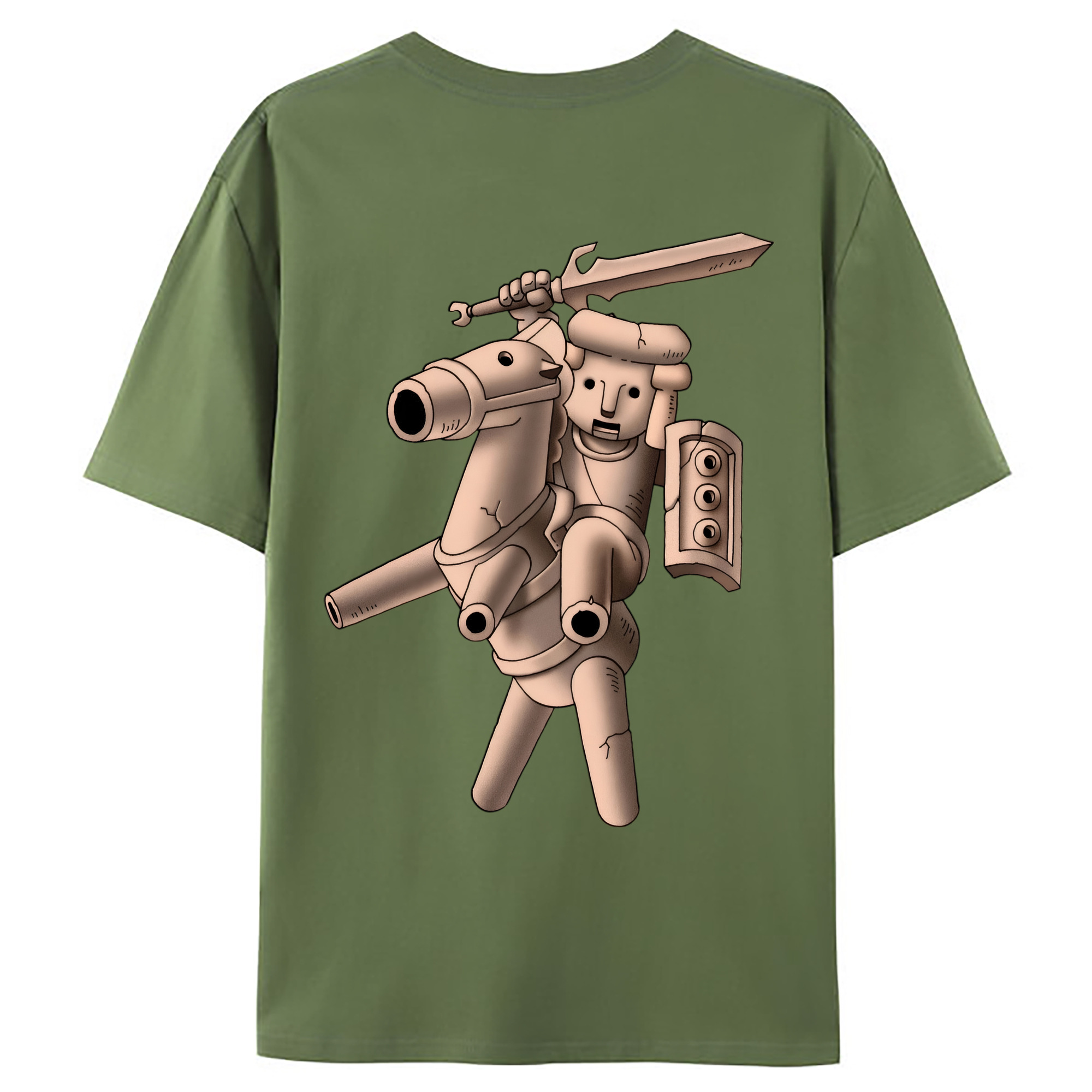 （画像用） ドラゴンクエスト Doragon Kuesuto Dragon Quest 綿100％ メンズ半袖Tシャツ（バックプリント） 通気性